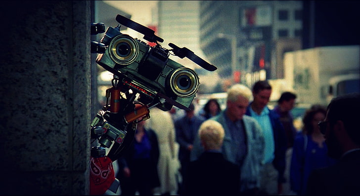 Wall-E, Johnny 5, Short Circuit, научная фантастика, кино, Нью-Йорк, робот, жизнь, телевидение, HD обои