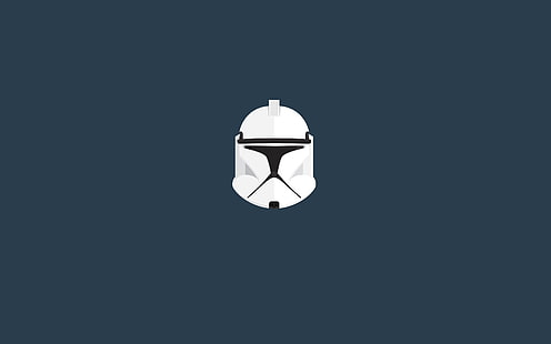 Star Wars, clone trooper, minimalism, helmet, HD wallpaper HD wallpaper