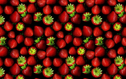 morangos, frutas, vermelho, comida, HD papel de parede HD wallpaper