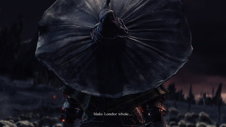 човек, носещ илюстрация с черна шапка, Dark Souls, Dark Souls III, снимка на екрана, HD тапет