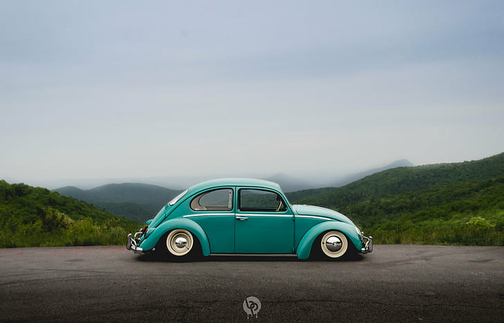 green Volkswagen Beetle coupe under gray sky, Southern, Worthersee, green, Volkswagen Beetle, coupe, IX, Helen  Georgia, VW, Volkswagen  Bug, Aircooled, car, land Vehicle, transportation, retro Styled, old-fashioned, old, mode of Transport, classic, vintage Car, outdoors, obsolete, HD wallpaper