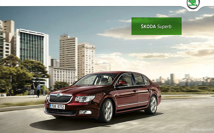 2011 Skoda Superb, marrón skoda sedán, 2011, skoda, excelente, autos, otros autos, Fondo de pantalla HD