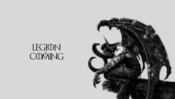 иллюстрация дьявола, World of Warcraft, Иллидан, Легион, демон, HD обои