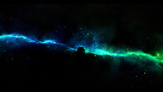 ilustração da Via Láctea, nebulosa de cabeça de cavalo, nebulosa, espaço, arte espacial, arte digital, HD papel de parede HD wallpaper