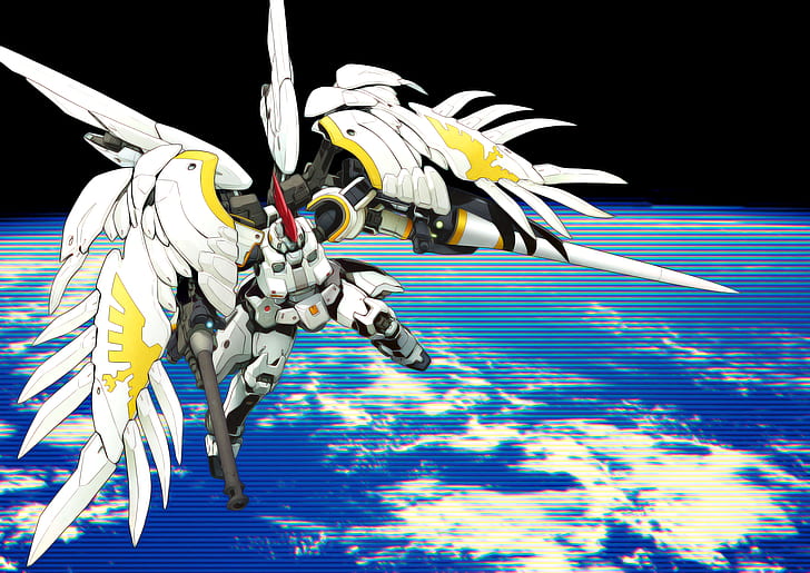Аниме, мобилен костюм Gundam Wing, HD тапет