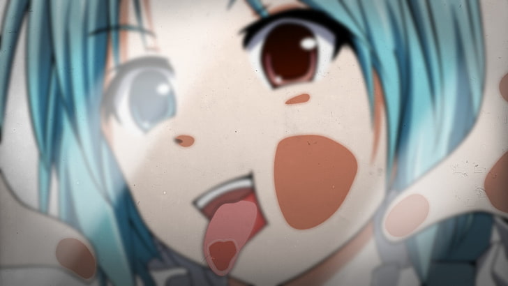 personnage d'anime féminin aux yeux hétérochromiques aux cheveux bleus, Touhou, hétérochromie, Tatara Kogasa, Fond d'écran HD