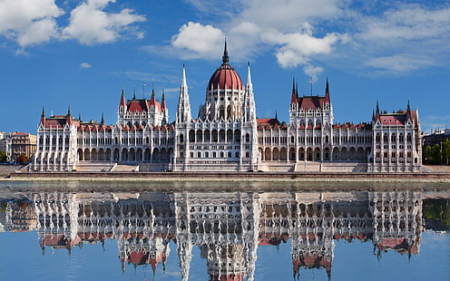 Будапеща, сграда на унгарския парламент, Унгария, HD тапет HD wallpaper