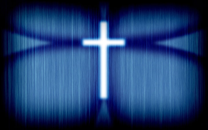 weißes Kreuz Tapete, religiös, christlich, blau, Kreuz, HD-Hintergrundbild