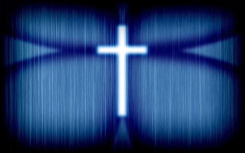 carta da parati croce bianca, religiosa, cristiana, blu, croce, Sfondo HD HD wallpaper