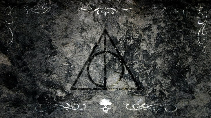 Harry Potter and the Deathly Hallows, reliques, Harry Potter, movies, artwork, symbols, HD wallpaper