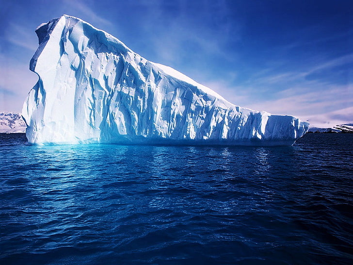 przyroda, morze, lód, góra lodowa, Arktyka, Tapety HD