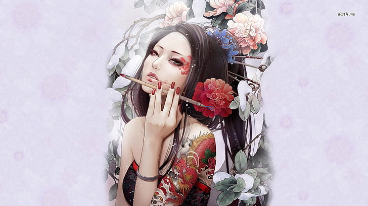 geisha, HD tapet