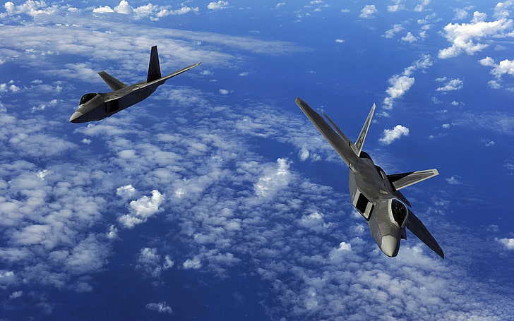 F-22 Raptor, Militärflugzeug, Flugzeug, Düsenjäger, US Air Force, Stealth, HD-Hintergrundbild