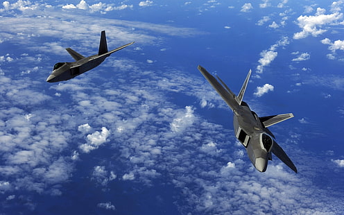 F-22 Raptor, aviones militares, aviones, aviones de combate, Fuerza Aérea de EE. UU., Sigilo, Fondo de pantalla HD HD wallpaper