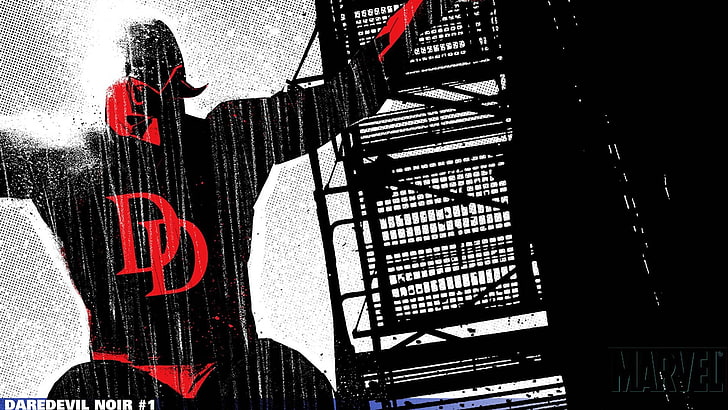 Daredevil Noir vektör, çizgi roman, Daredevil, HD masaüstü duvar kağıdı