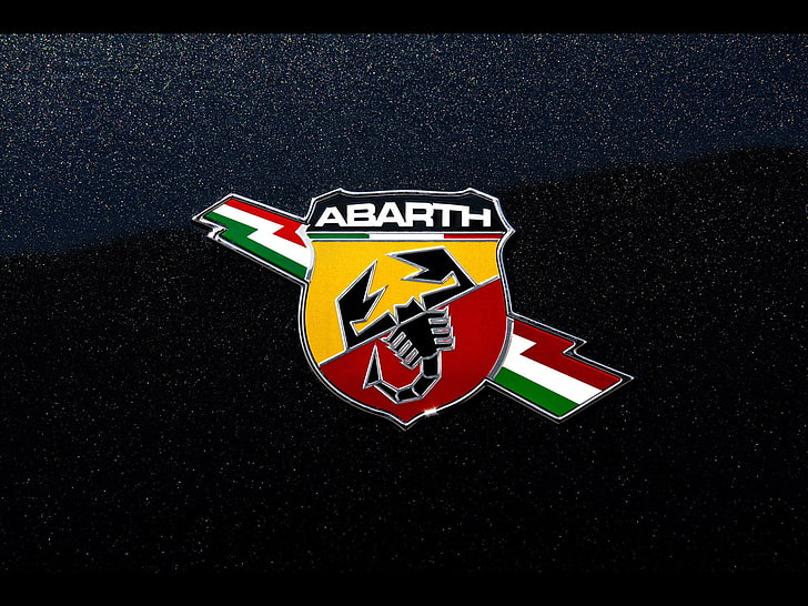 500, Abarth, Embleme, Fiat, HD-Hintergrundbild
