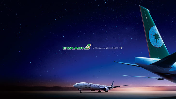 The sky, night, lights, strip, stars, airport, Boeing, the plane, landing,  HD wallpaper | Wallpaperbetter