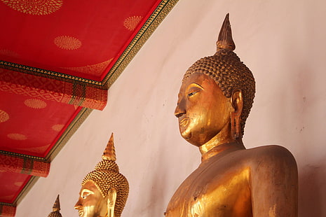 altar, ásia, bangkok, buda, budismo, budista, fé, figo, ouro, meditação, velho, palácio, religião, santuário, sudeste, estátua, templo, buda tailandês, tailândia, HD papel de parede HD wallpaper