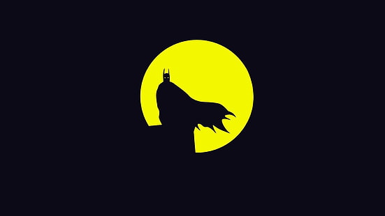 черно-желтая иллюстрация Бэтмена, Бэтмен, комиксы DC, HD обои HD wallpaper