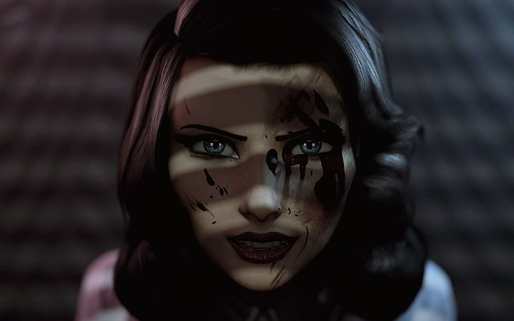 Frau im schwarzen Haar digitale Tapete, BioShock Infinite, Videospiele, BioShock Infinite: Beerdigung auf See, Elizabeth (BioShock), HD-Hintergrundbild