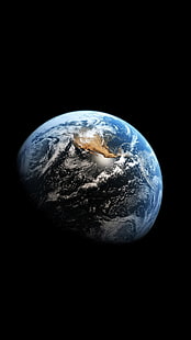 Zdjęcie Ziemi, wyświetlanie portretowe, renderowanie, podróbki, sztuka kosmiczna, grafika komputerowa, sztuka cyfrowa, rysunek, malarstwo, kompozyt, Tapety HD HD wallpaper