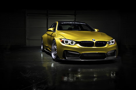 รถ BMW สีทอง, รถ, การปรับแต่ง, vorsteiner, bmw m4, gtrs4, วอลล์เปเปอร์ HD HD wallpaper