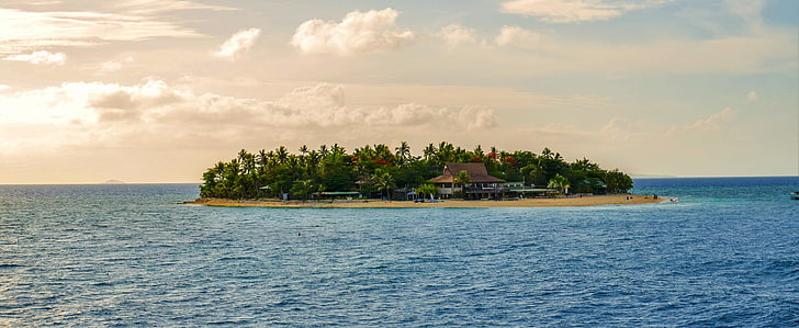 Beachcomber Island Fiji, Nature, Beach, island, beach comber, fiji, sunset, paradise, HD wallpaper