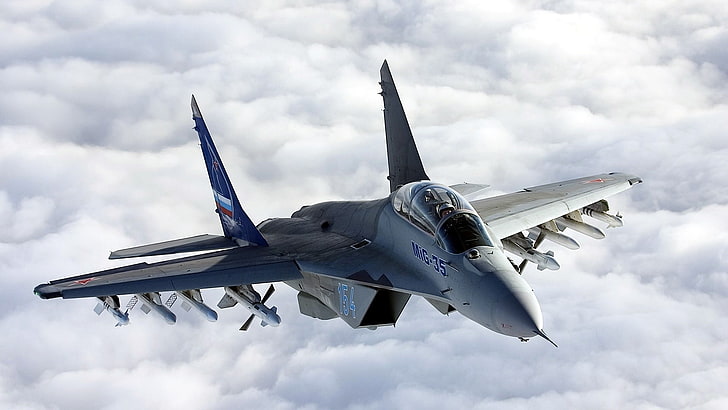 jet da combattimento, aviazione, carta da parati, caccia, MiG, MiG - 35 Fulcrum F, Samolet, Sfondo HD