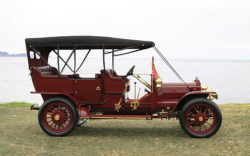 Daimler, 1908, винтаж, Олдтаймер, автомобиль, автомобиль, HD обои HD wallpaper