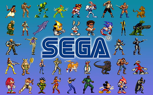 SEGA Genesis Crossover, sega mini figures, games, 1920x1200, sega genesis, HD wallpaper HD wallpaper