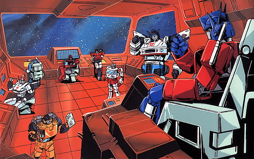 مقطع فيلم Transformers Autobots ، Transformers ، Optimus Prime ، Jazz ، Transformers G1 ، تلفزيون ، عمل فني ، كاريكاتير، خلفية HD HD wallpaper