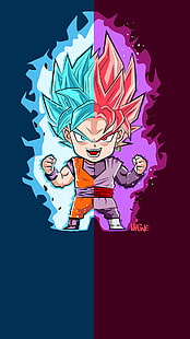 توضيح Son Goku ، Dragon Ball ، رسم توضيحي ، Dragon Ball Super ، عرض عمودي، خلفية HD HD wallpaper