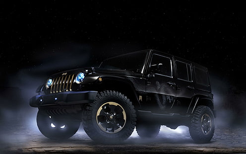 Jeep Wrangler Dragon Concept 2, jeep wrangler nero, concetto, jeep, wrangler, drago, automobili, altre macchine, Sfondo HD HD wallpaper