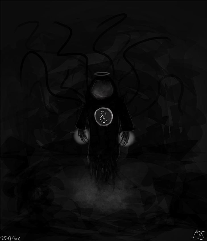 creepy, death, Slender Man, dark, HD wallpaper