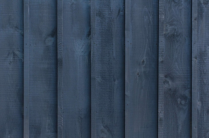 blue, fence, wall, wood planks, wooden, HD wallpaper