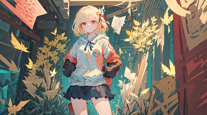 Anime Girls, Smile (Künstler), Lycoris Recoil, HD-Hintergrundbild