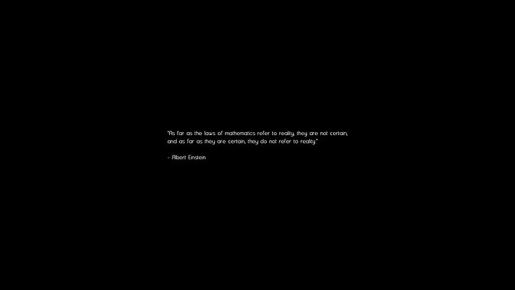 vit text med svart bakgrund, citat, HD tapet