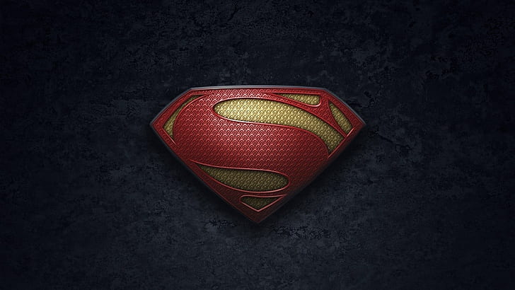 Superman, logotipo, fondo oscuro, superman, logotipo, fondo oscuro, Fondo de pantalla HD