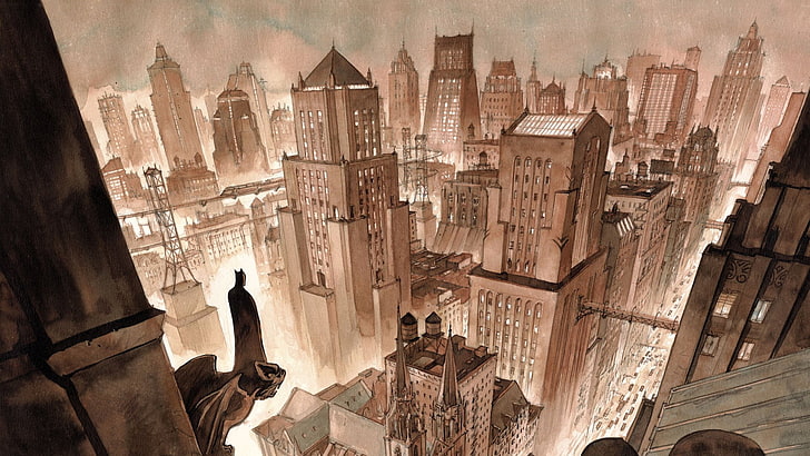 Batman, Gotham Şehri, HD masaüstü duvar kağıdı