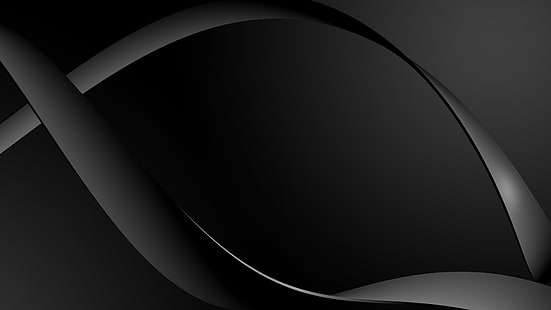 mesa redonda de madera negra, negro, abstracto, minimalismo, monocromo, formas, Fondo de pantalla HD HD wallpaper