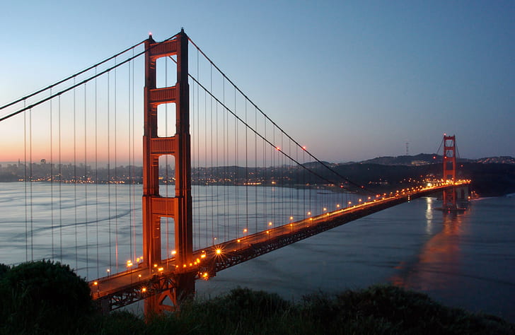 Golden State Bridge landcaoe، Golden Gate، Golden State، State Bridge، evonne، mcarthur، evoo، teenage، Photography، Photoshop element، lightroom، dslr، pentax k10d، Golden Gate Bridge، San Fransisco California، Water، Marin Headlands، city، evening ، مكان مشهور ، الولايات المتحدة الأمريكية ، كاليفورنيا ، مقاطعة سان فرانسيسكو ، جسر - هيكل من صنع الإنسان ، جسر معلق ، جسر البوابة الذهبية ، الهندسة المعمارية ، البحر ، الأحمر، خلفية HD