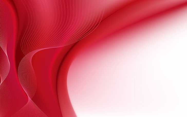 red border, lines, red, background, wave, HD wallpaper