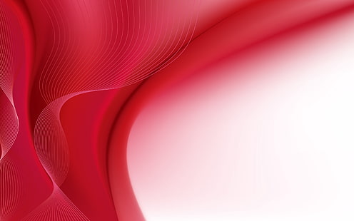 batas merah, garis, merah, latar belakang, gelombang, Wallpaper HD HD wallpaper