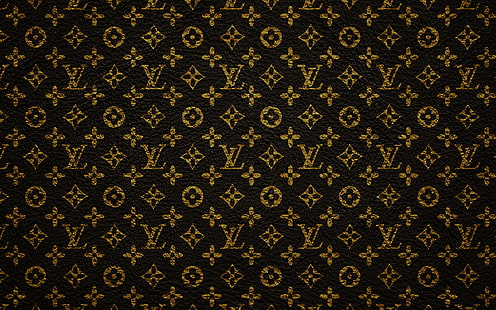 Louis Vuitton, escuro, padrão, arte, HD papel de parede HD wallpaper
