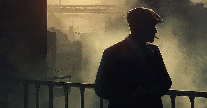 silhouette of person, the series, art, Cillian Murphy, Peaky Blinders, Tommy Shelby, HD wallpaper