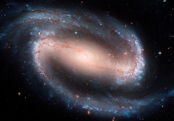 galaxy wallpaper, galaxy, spiral galaxy, space, NGC 1300, HD wallpaper