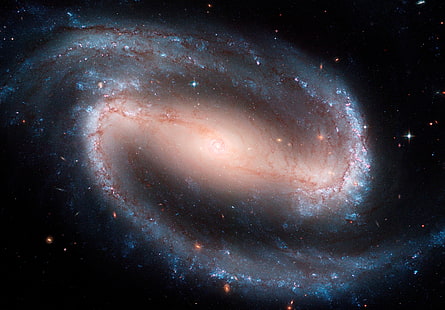 tapeta galaktyk, galaktyka, galaktyka spiralna, przestrzeń, NGC 1300, Tapety HD HD wallpaper