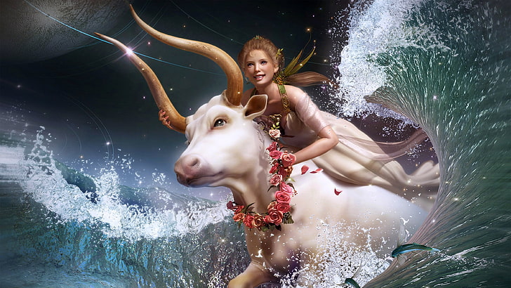 Wallpaper Girl, Goat, Zodiac, Water, Sign 3840×2160, HD wallpaper