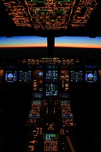 Logan Weaver, aereo, cabina di pilotaggio, schermi, verticale, Sfondo HD HD wallpaper