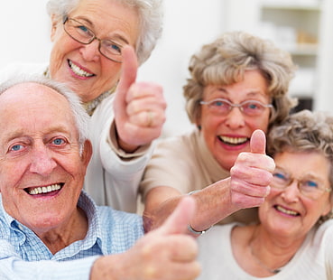 sorriso, felicità, gruppo, persone anziane, Sfondo HD HD wallpaper